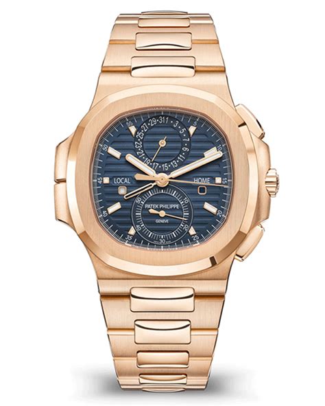 patek philippe 5990 rose gold blue dial|Patek Philippe Nautilus Travel Time 5990/1R.